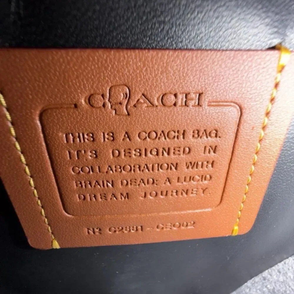 Coach × Braindead Limited Edition Head Bag, Logo Head Bag In Loved Leather